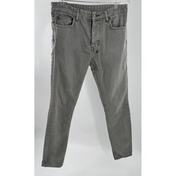 Ksubi Chitch Deep Forest Green Slim Fit Mens Jeans Cotton Blend Decorative Back - Picture 1 of 16